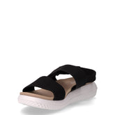 Sandalo sportivo in tessuto traforato nero | Boscaini Scarpe