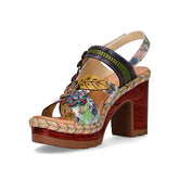 Jacao 07 sandalo con tacco beige | Boscaini Scarpe