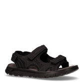 Sandalo sportivo in ecopelle nero | Boscaini Scarpe