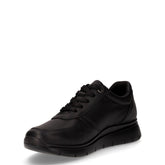 Sneaker con zip laterale in pelle nero | Boscaini Scarpe