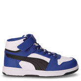 Rebound Slam mid sneaker in ecopelle bambino blu nero bianco | Boscaini Scarpe