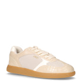 Connor 01 sneaker in ecopelle e tessuto cocco beige | Boscaini Scarpe