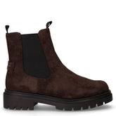 Stivaletto in tessuto scamosciato marrone | Boscaini Scarpe