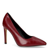 Décolleté a punta in ecopelle rosso - Decollete | Boscaini Scarpe