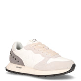 Ally Studs sneaker in pelle e tessuto bianco panna grigio - SUN68 | Boscaini Scarpe