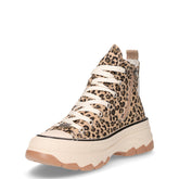 Sneaker in tessuto con platform taupe | Boscaini Scarpe