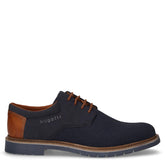 Stringata casual in ecopelle e tessuto blu scuro | Boscaini Scarpe