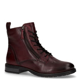 Stivaletto stringato in pelle bordò | Boscaini Scarpe