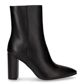 Tronchetto a punta in ecopelle con zip nero | Boscaini Scarpe