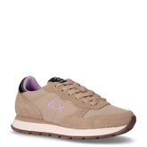 Ally Solid sneaker in tessuto e pelle beige scuro | Boscaini Scarpe
