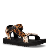 Sandalo sportivo in pelle e tessuto leopardato | Boscaini Scarpe
