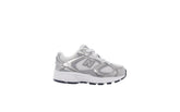 408 sneaker in tessuto ed ecopelle argento metallizzato | Boscaini Scarpe