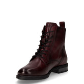 Stivaletto stringato in pelle bordò | Boscaini Scarpe