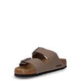 Arizona ciabatta in pelle grigio taupe | Boscaini Scarpe