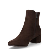 Tronchetto in ecopelle con zip mocca | Boscaini Scarpe