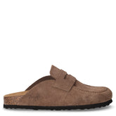 Ciabatta in pelle kaki | Boscaini Scarpe