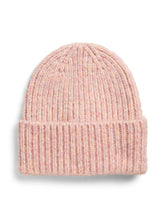 Cappello con risvolto in maglia a coste rosa | Boscaini Scarpe