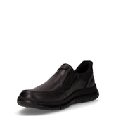 Mocassino casual in pelle e tessuto nero | Boscaini Scarpe