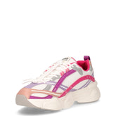 Lucky sneaker in ecopelle e tessuto rosa bianco | Boscaini Scarpe
