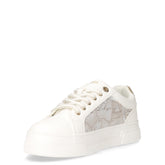 Sneaker ragazza in ecopelle con platfom bianco safari geo | Boscaini Scarpe
