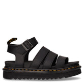 Blaire sandalo in pelle con platform nero | Boscaini Scarpe