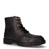 Stivaletto stringato in pelle nero | Boscaini Scarpe