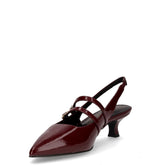 Décolleté slingback a punta in ecopelle chianti vernice | Boscaini Scarpe