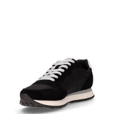 Tom Solid sneaker in pelle e tessuto nero | Boscaini Scarpe