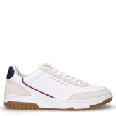 Sneaker in pelle ed ecopelle bianco beige | Boscaini Scarpe