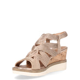 Sandalo con tacco rosegold | Boscaini Scarpe