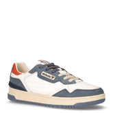 Sneaker in pelle e tessuto marino bianco | Boscaini Scarpe