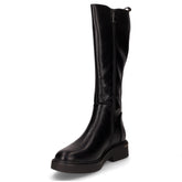Basic casual stivale in ecopelle e tessuto nero | Boscaini Scarpe
