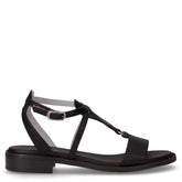 Sandalo in pelle nero | Boscaini Scarpe