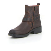 Stivaletto in pelle con zip caffè | Boscaini Scarpe