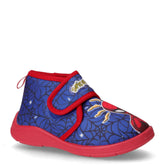 Ciabatta casa in tessuto bambino blu e rosso | Boscaini Scarpe