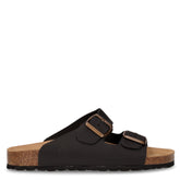 Ciabatta in pelle nero ingrassato | Boscaini Scarpe