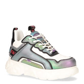 CLD Chai sneaker in ecopelle bianco nero arcobaleno | Boscaini Scarpe