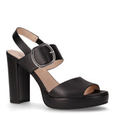 Sandalo in pelle con tacco nero - Sandali Con Tacco Donna | Boscaini Scarpe