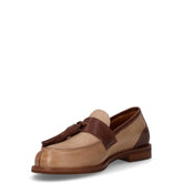 Mocassino in pelle con nappine safari cacao | Boscaini Scarpe