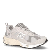 878 sneaker in pelle e tessuto grigio | Boscaini Scarpe