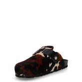 Sara ciabatta in cavallino marrone nero | Boscaini Scarpe