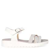 Sandalo bambina bianco argento | Boscaini Scarpe