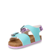 Raisho sandalo in ecopelle bambina ametista azzurro | Boscaini Scarpe