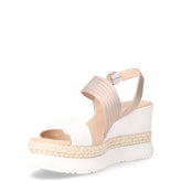 Sandalo in pelle con zeppa bianco | Boscaini Scarpe