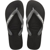 Top Logomania Logo Pop Up infradito black steel grey | Boscaini Scarpe