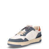 Sneaker in pelle e tessuto marino bianco | Boscaini Scarpe