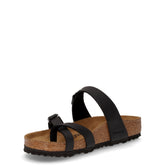 Gizeh ciabatta infradito in pelle nero | Boscaini Scarpe