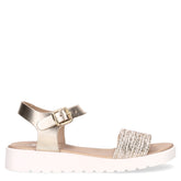 Sandalo bambina platino zebra | Boscaini Scarpe