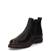 Stivaletto beatles con zip laterale in pelle nero marrone | Boscaini Scarpe