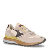 Luna nylon sneaker in pelle beige - VICTORIA | Boscaini Scarpe